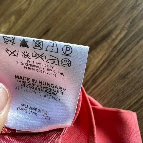 Stella McCartney Womens Silk‎ Sleeveless Dress XS/Small* Knee Length Pink A-Line - Picture 6 of 10